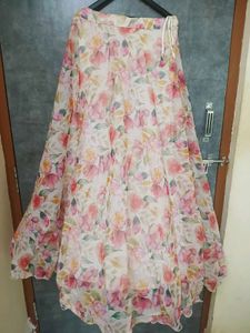 Floral Print Lehenga Choli with Dupatta