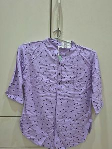 Stylish Purple Polka Dot Kurta