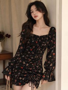 Black Floral Mini Dress