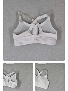 under armour White Sports Bra with Front Zipper