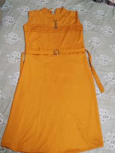Mustard Sleeveless Dress