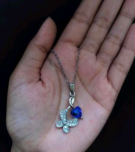 Butterfly & Heart Charm Necklace