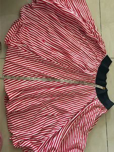 Red & White Striped western Skirt