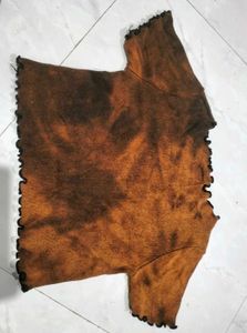 Y2K Heart Graphic Bleached Top