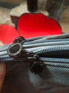BVLGARI Stylish Grey Pouch Bag