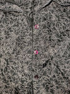 Women Quarter sleeves Black Floral shirt