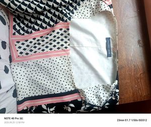 Black white print mini dress