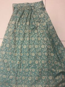 gorgeous teal brocade lehenga