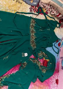 💚90sBackless kurta,plazo,chuni,slang Bag set💚