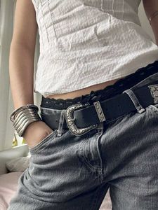 Western Style Belt with Ornate Buckle