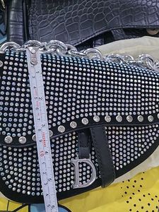 Dior inspired bedazzled handbag