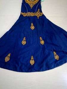 Embroidered Blue Ethnic Gown