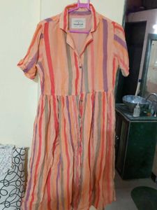 Long Over Coat Wear/ Simple One Piece Type Dress.