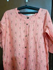 Pink Printed Kurta with Palazzo