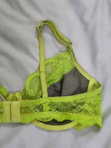 Neon Green Lace Bra
