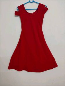 Red Fit &amp; Flare Dress