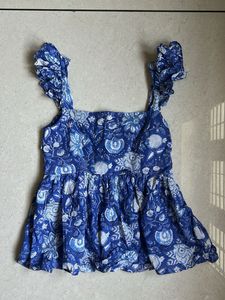 Beautiful Blue Floral Print Top