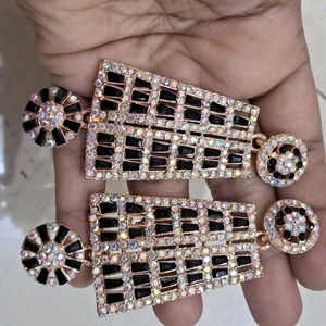 New Partywear Designer Black Earrings