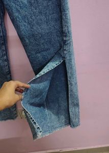 Denim Jeans with side slit