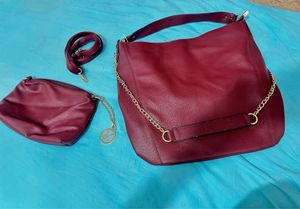 Chic Burgundy Handbag Set