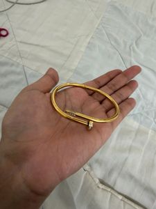 cartier Gold Nail Bracelet with Diamonds