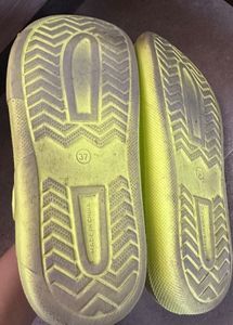 Lime Green Crocs with Charms