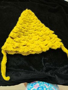 Handmade Crochet Baby Bonnet never used