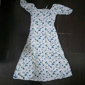 Floral slit midi dress