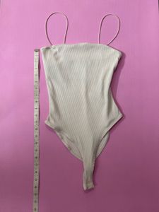 ZARA white ribbed bodysuit