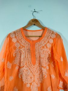 Coral Embroidery Casual Kurta (Women's)