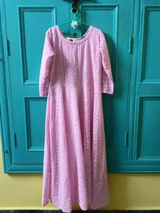 Beautiful Pink Chikankari Kurta