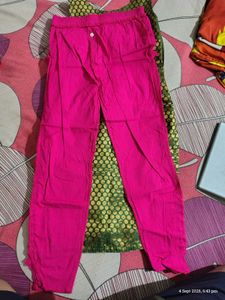 Green Gold Polka Dot Kurta &amp; Pink Pants Set