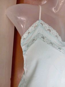 Light Blue Lace Trim Camisole