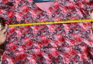 Floral V-Neck Maxi dress-bust 42,length52-53