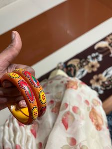 Handcrafted Wooden Bangles - Set of 2
