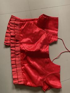 price drop! Stunning Red Silk Blouse
