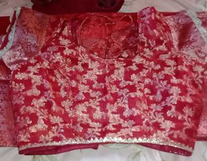 Elegant Red Banarasi Silk Saree