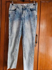 Washed Blue Denim Jeans
