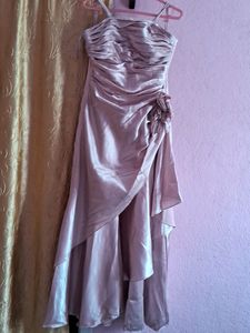 Pink Satin Cocktail Dress