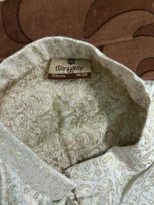 Elegant White Printed Kurta with lower and dupatta