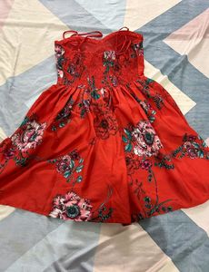 Red Floral Dress