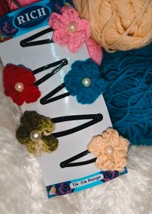 🔥 MEGA SALE OFFER 🔥Crochet Flower Hair Clips