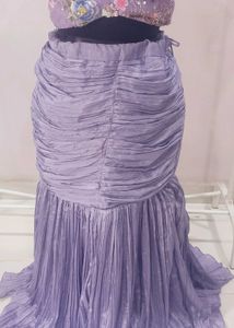 Stunning Lavender Cancan Indo western leheng