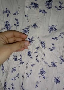 White Floral one piece dress