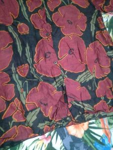 Floral Print Button-Down Top