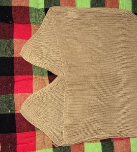 Tan Knit Button-Up Vest
