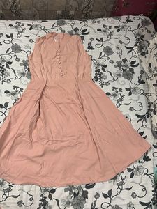 Chic Pink Button-Up Dress