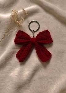 Cute Crochet Bow Keychain✨