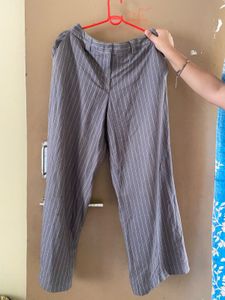 Pinstripe Wide Leg Pants/ Trousers