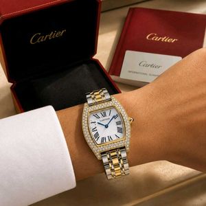 Elegant Two-Tone Diamond  Cartier Watch